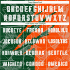 Custom Graffiti Pattern Green-Orange Scratch Sublimation Soccer Uniform Jersey