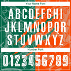 Custom Graffiti Pattern Kelly Green-Orange Scratch Sublimation Soccer Uniform Jersey