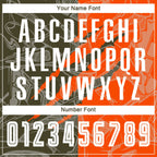 Custom Graffiti Pattern Olive-Orange Scratch Sublimation Soccer Uniform Jersey