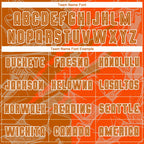 Custom Graffiti Pattern Texas Orange-Orange Scratch Sublimation Soccer Uniform Jersey