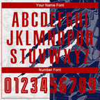 Custom Graffiti Pattern Red-Navy Scratch Sublimation Soccer Uniform Jersey