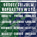 Custom Graffiti Pattern Green-Navy Scratch Sublimation Soccer Uniform Jersey