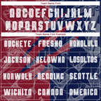 Custom Graffiti Pattern Crimson-Navy Scratch Sublimation Soccer Uniform Jersey