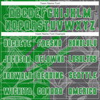 Custom Graffiti Pattern Grass Green-Steel Gray Scratch Sublimation Soccer Uniform Jersey