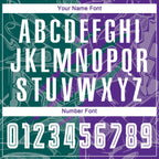Custom Graffiti Pattern Midnight Green-Purple Scratch Sublimation Soccer Uniform Jersey