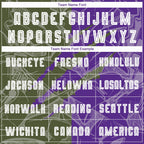 Custom Graffiti Pattern Olive-Purple Scratch Sublimation Soccer Uniform Jersey