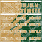 Custom Graffiti Pattern Old Gold-Green Scratch Sublimation Soccer Uniform Jersey