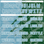 Custom Graffiti Pattern Shadow Blue-Green Scratch Sublimation Soccer Uniform Jersey