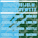 Custom Graffiti Pattern Sky Blue-Green Scratch Sublimation Soccer Uniform Jersey