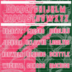 Custom Graffiti Pattern Neon Pink-Green Scratch Sublimation Soccer Uniform Jersey