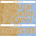 Custom Graffiti Pattern Old Gold-Light Blue Scratch Sublimation Soccer Uniform Jersey