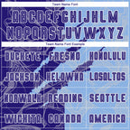 Custom Graffiti Pattern Dark Purple-Light Blue Scratch Sublimation Soccer Uniform Jersey