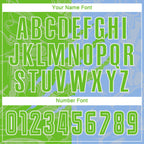 Custom Graffiti Pattern Aurora Green-Light Blue Scratch Sublimation Soccer Uniform Jersey