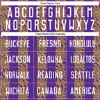 Custom Purple White-Old Gold Abstract Shape Sublimation Soccer Uniform Jersey