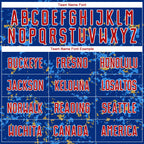 Custom Royal Red Old Gold-Powder Blue Abstract Fragment Art Sublimation Soccer Uniform Jersey