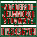 Custom Green Red-Kelly Green Abstract Fragment Art Sublimation Soccer Uniform Jersey