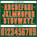 Custom Green Orange-Kelly Green Abstract Fragment Art Sublimation Soccer Uniform Jersey