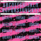 Custom Black Light Blue-Pink Splash Sublimation Soccer Uniform Jersey