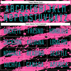 Custom Black Teal-Pink Splash Sublimation Soccer Uniform Jersey