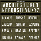 Custom Olive White Geometric Shapes Sublimation Salute To Service Soccer Uniform Jersey