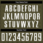 Custom Olive White Geometric Shapes Sublimation Salute To Service Soccer Uniform Jersey