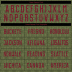 Custom Olive Crimson Geometric Shapes Sublimation Salute To Service Soccer Uniform Jersey