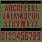 Custom Olive Crimson Geometric Shapes Sublimation Salute To Service Soccer Uniform Jersey