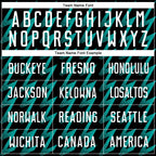 Custom Black White-Aqua Zigzag Shape Sublimation Soccer Uniform Jersey