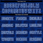 Custom Black Royal-White Line Sublimation Soccer Uniform Jersey