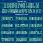 Custom Royal Teal-White Line Sublimation Soccer Uniform Jersey