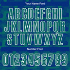 Custom Royal Teal-White Line Sublimation Soccer Uniform Jersey