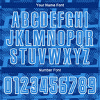 Custom Royal Powder Blue-White Line Sublimation Soccer Uniform Jersey