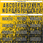 Custom Yellow Black-White Abstract Fragment Art Sublimation Soccer Uniform Jersey