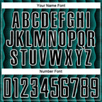 Custom Black Aqua-White Geometric Shape Sublimation Soccer Uniform Jersey