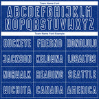 Custom Royal White Geometric Shape Sublimation Soccer Uniform Jersey