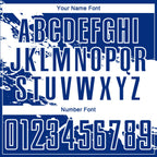 Custom Royal White Splash Sublimation Soccer Uniform Jersey