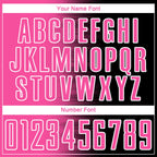 Custom Black Pink-White Gradient Line Sublimation Soccer Uniform Jersey