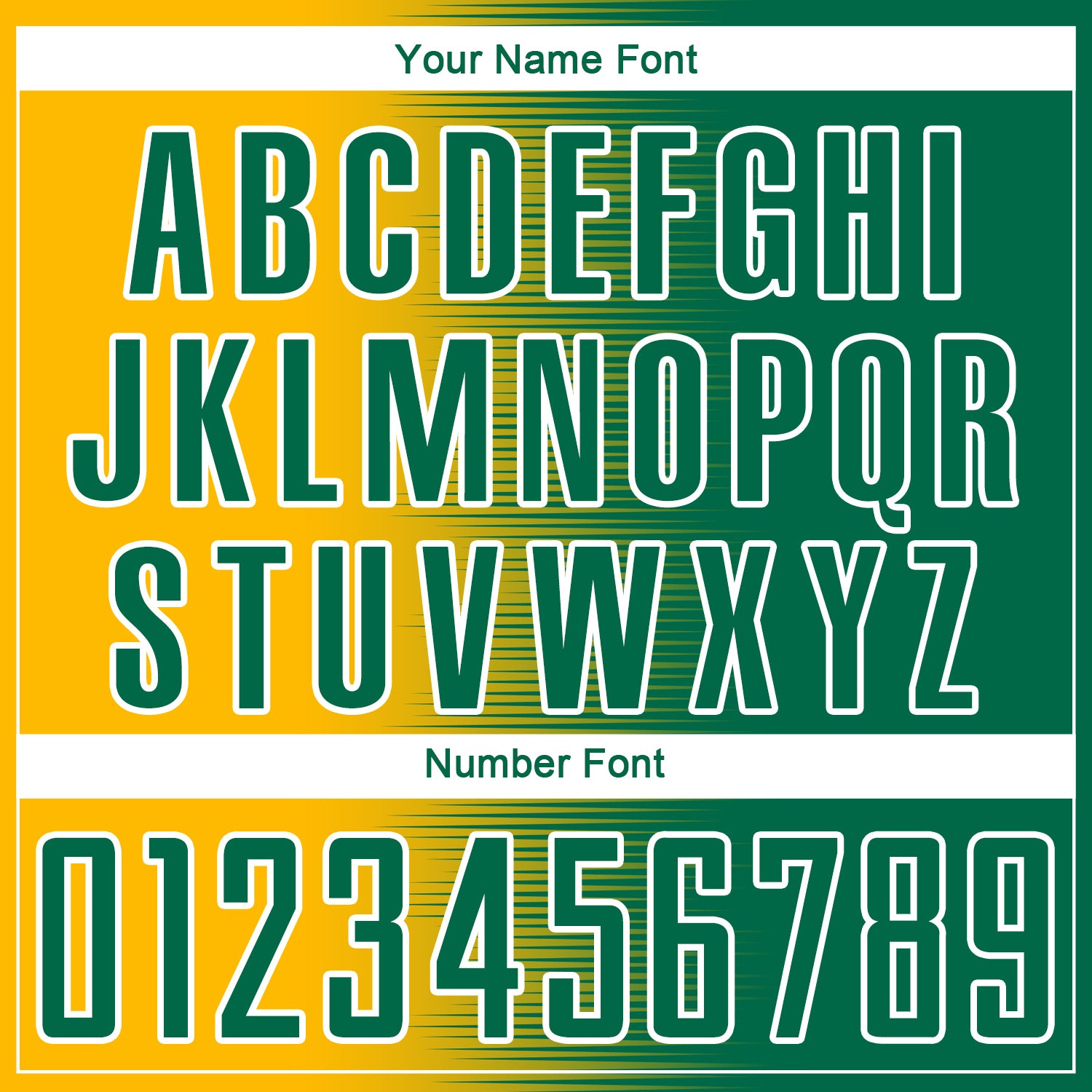 Custom Kelly Green Gold-White Gradient Line Sublimation Soccer Uniform Jersey