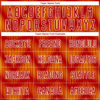 Custom Red Yellow-White Line Sublimation Soccer Uniform Jersey