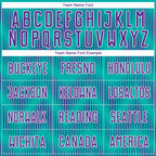 Custom Aqua Purple-White Line Sublimation Soccer Uniform Jersey