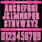 Custom Black Pink-White Geometric Shape Sublimation Soccer Uniform Jersey