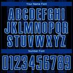 Custom Black Royal-Light Blue Geometric Shape Sublimation Soccer Uniform Jersey