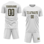Custom White Olive Sublimation Soccer Uniform Jersey