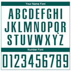 Custom White Midnight Green Sublimation Soccer Uniform Jersey