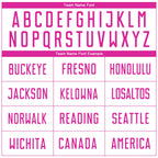 Custom White Deep Pink Sublimation Soccer Uniform Jersey