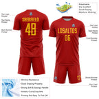 Custom Red Yellow Sublimation Soccer Uniform Jersey