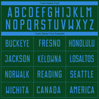 Custom Green Powder Blue Sublimation Soccer Uniform Jersey