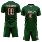 Custom Green Medium Pink Sublimation Soccer Uniform Jersey