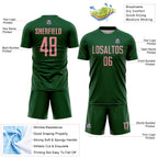 Custom Green Medium Pink Sublimation Soccer Uniform Jersey