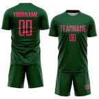 Custom Green Neon Pink Sublimation Soccer Uniform Jersey